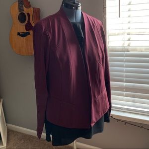 Burgundy torrid cropped blazer size 2